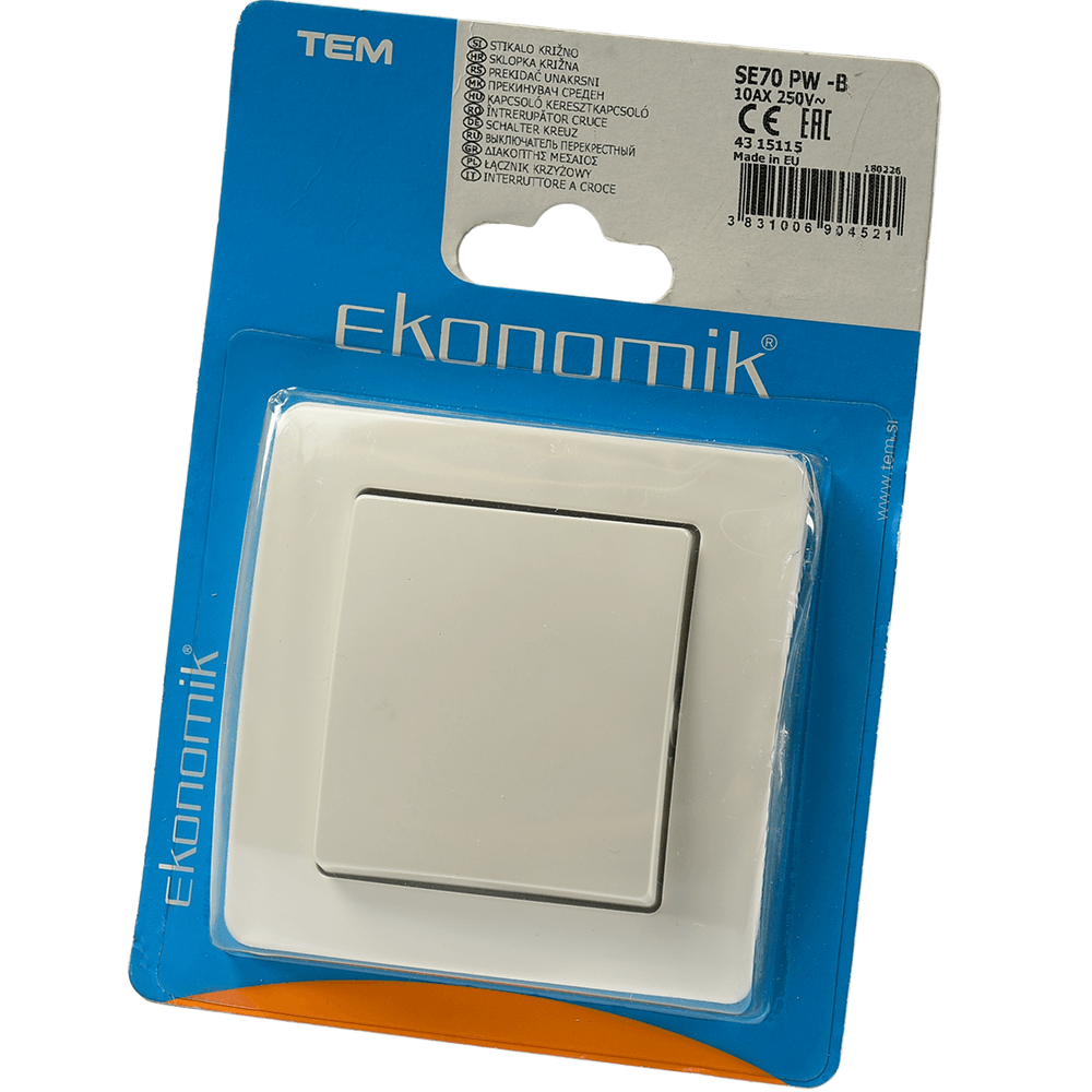 Oferte la Intrerupator cruce TEM Ekonomik, alb, 10 A