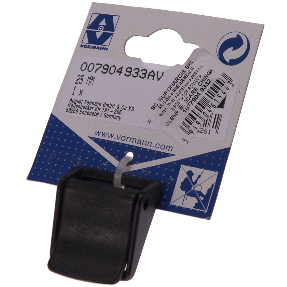 Oferte la Clema blocare chinga, metal,, negru, 25 mm