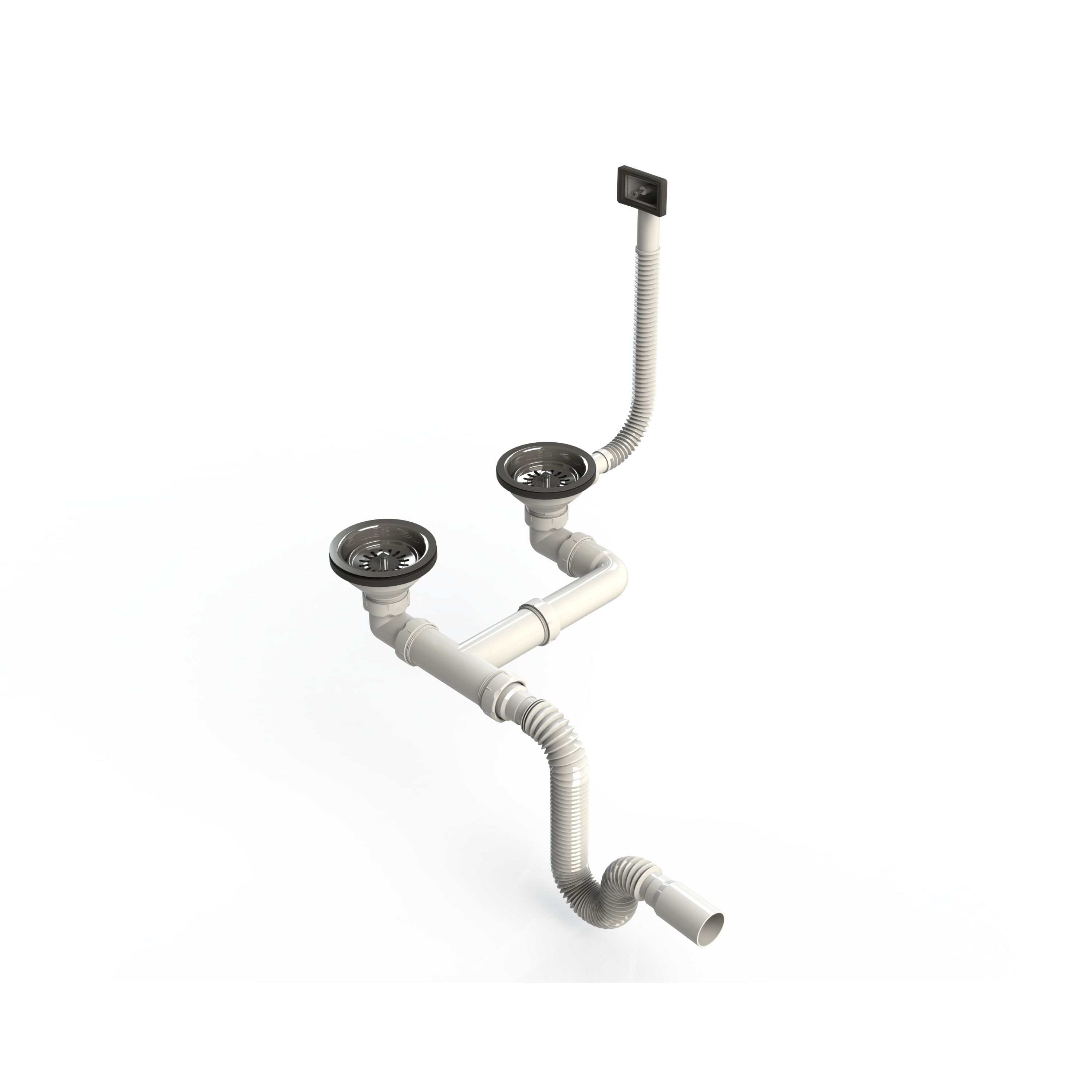 Oferte la Sifon pentru 2 cuve mic Doruq, 4 cm x 2 toli