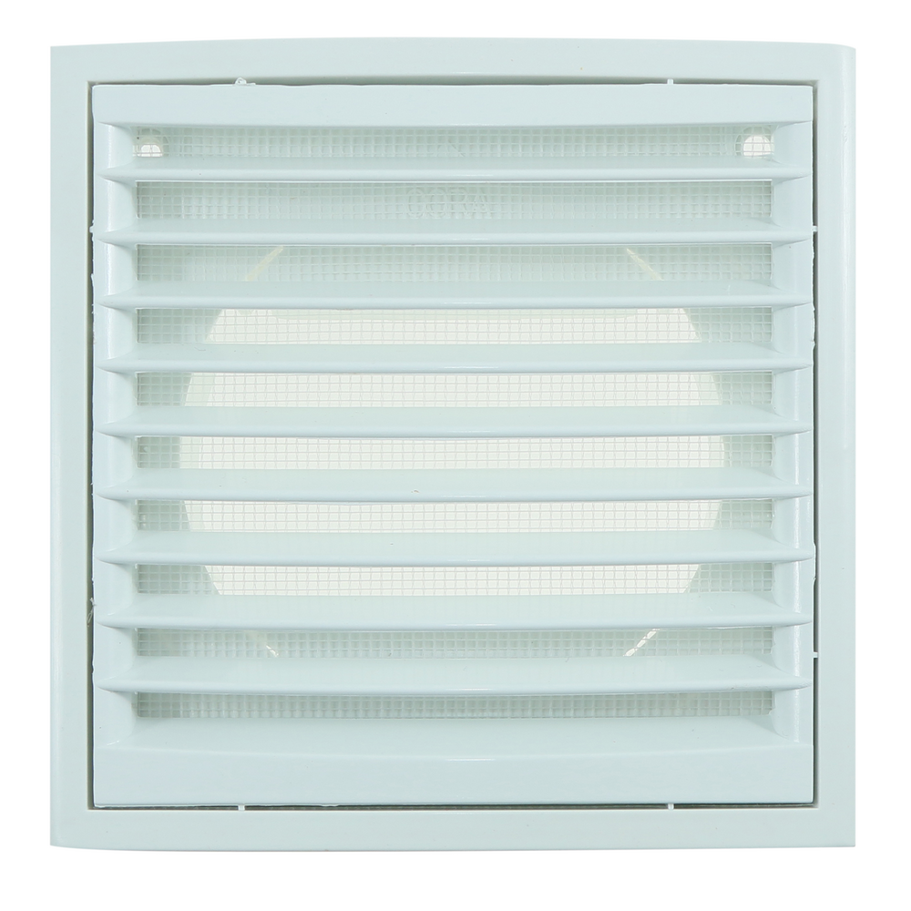 Oferte la Grila dreptunghiulara cu plasa impotriva insectelor Dospel, ABS, alb, diametru 100 mm, 140 x 140 mm