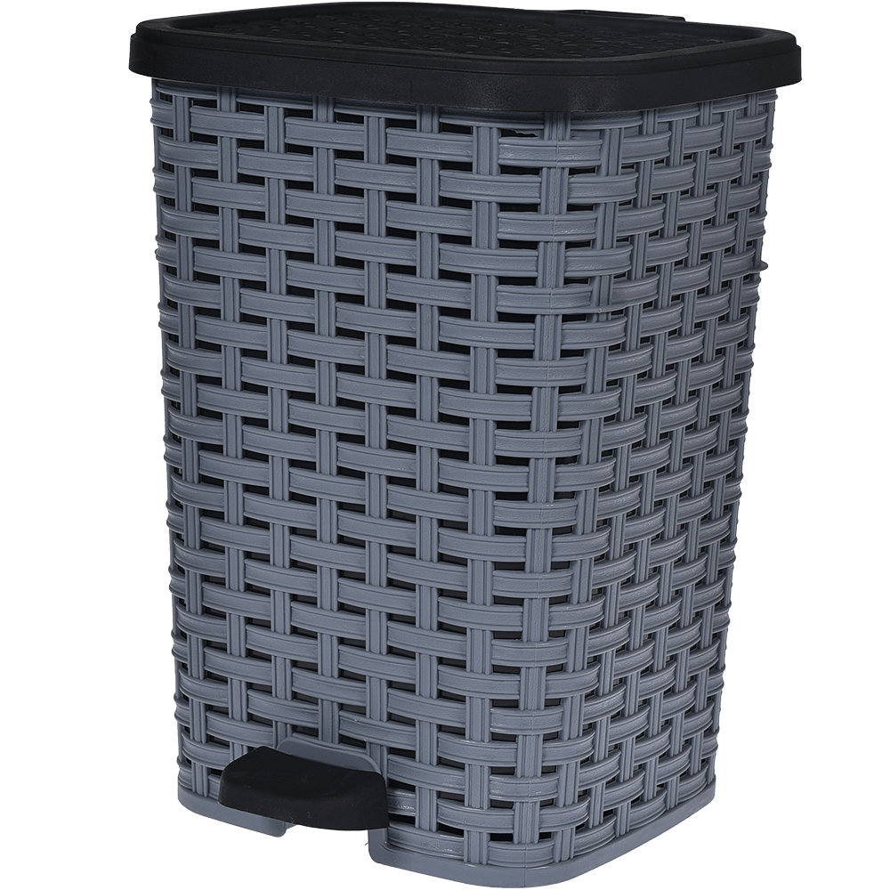 Oferte la Cos de rufe cu pedala Inaplast, plastic, gri, 12 l, 25 x 26 x 34 cm