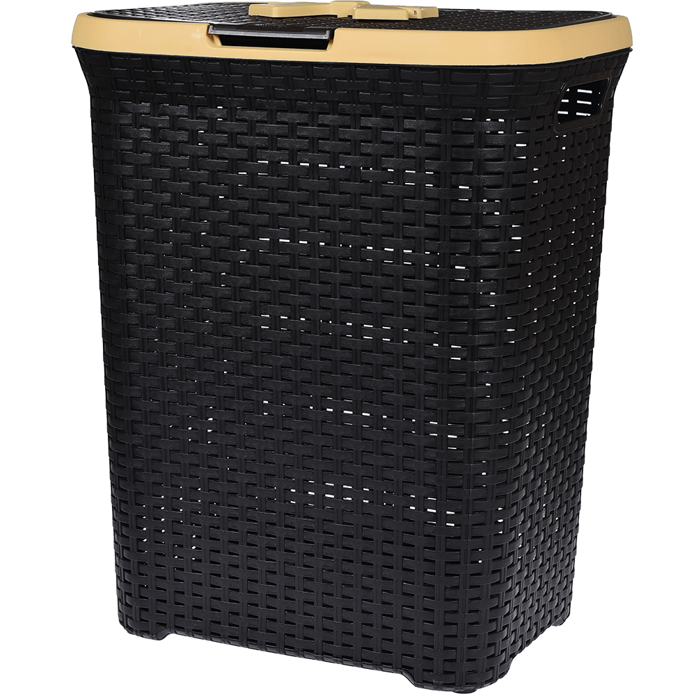 Oferte la Cos pentru rufe mic Inaplast, impletit, plastic, maro, 43 x 51 x 33 cm