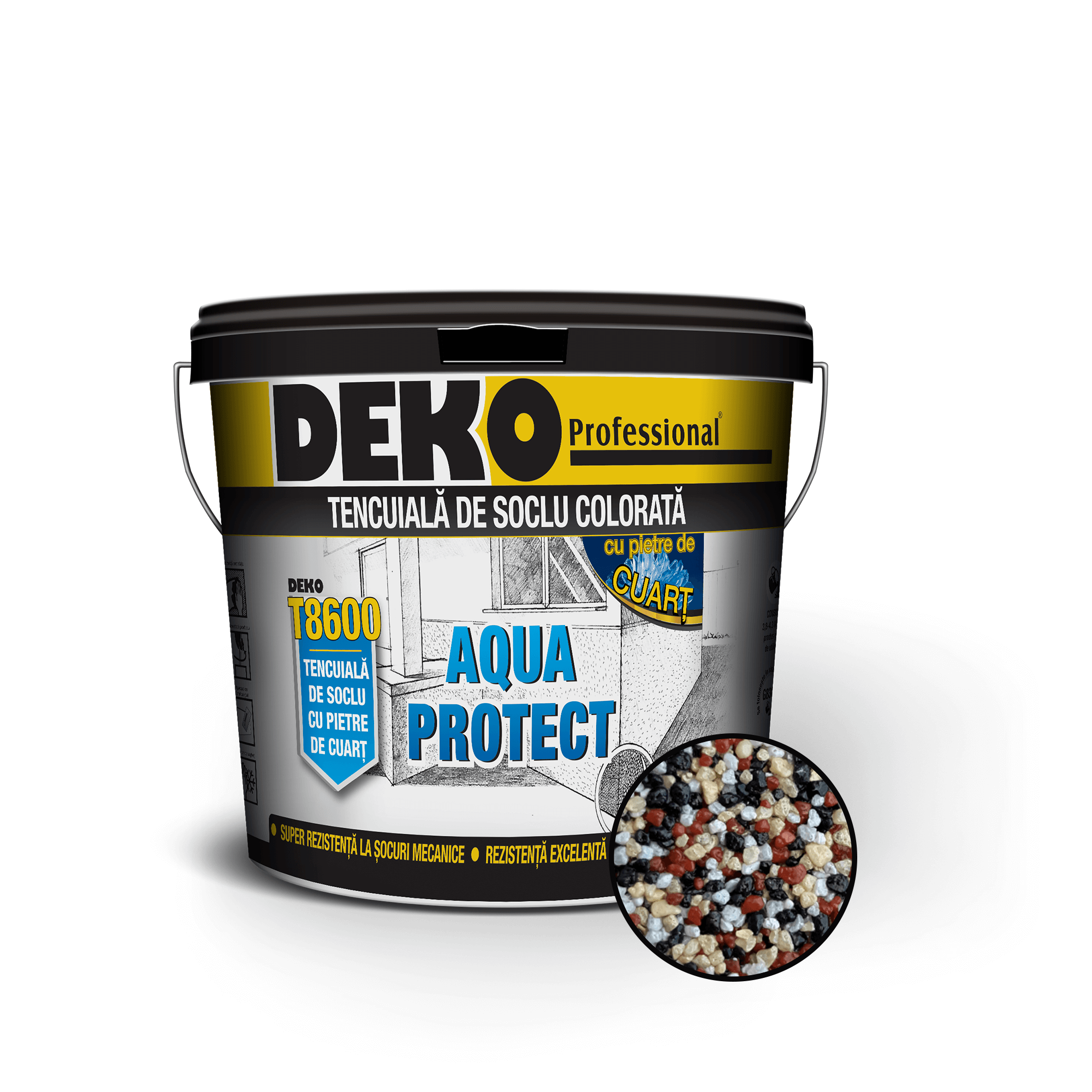 Oferte la Tencuiala decorativa mozaicata Deko T8600, granulatie 1.2-1.8 mm, interior/exterior, 2419 caramiziu, 25 kg