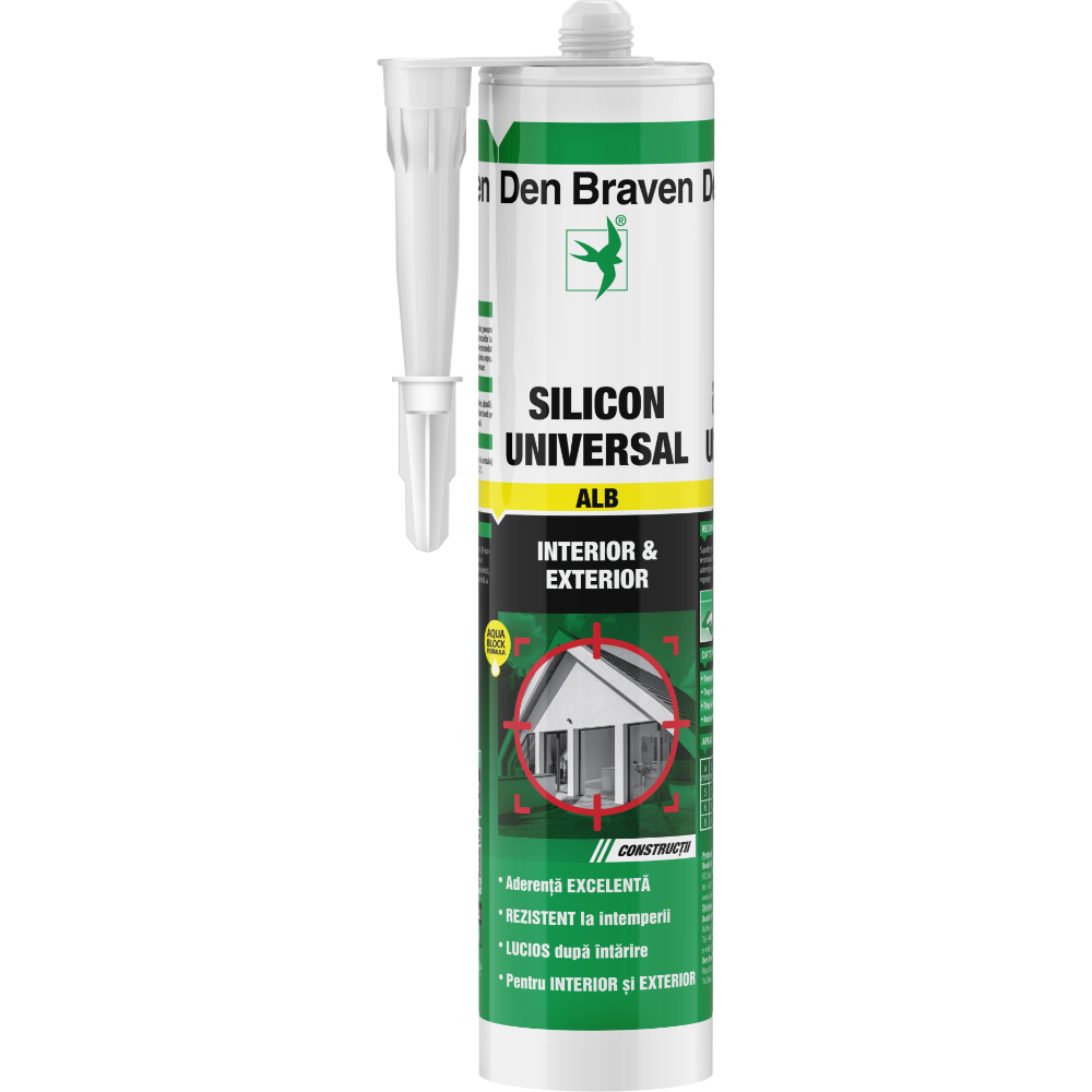 Oferte la Silicon universal Den Braven 1001 U, alb, interior / exterior, 280 ml