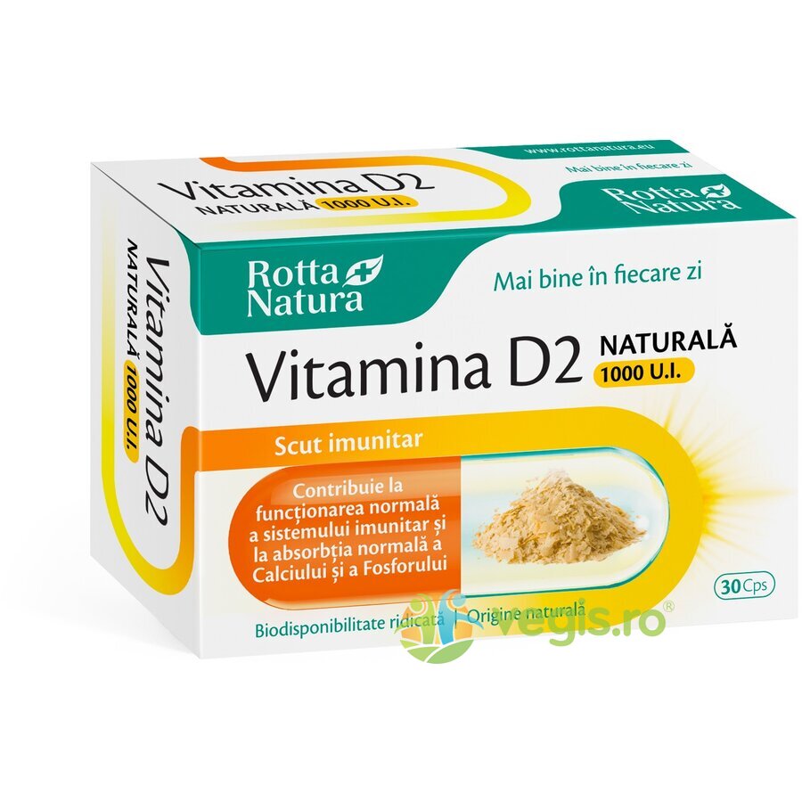 Oferte la Vitamina D2 Naturala 1000U.I 30cps