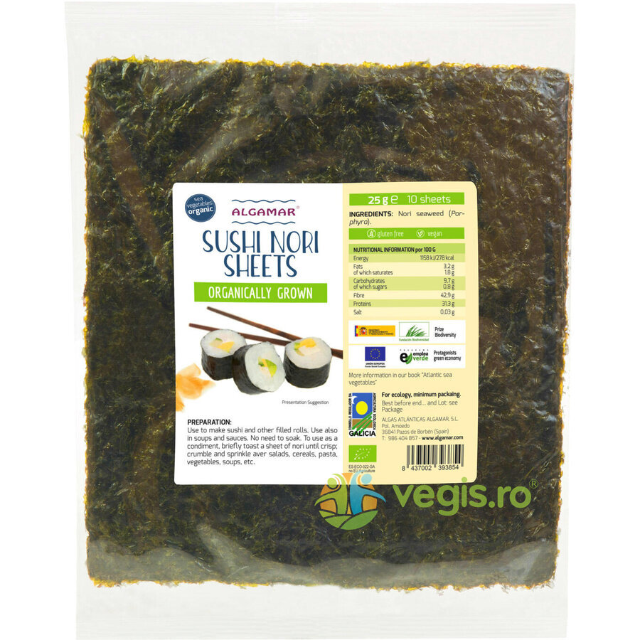Oferte la Alge Nori Pentru Sushi 25g - 10 Folii