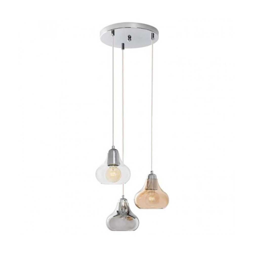 Oferte la Pendul Jezabel,3 x E27, 60W, H1200 X D 250 mm, crom + negru + bej 