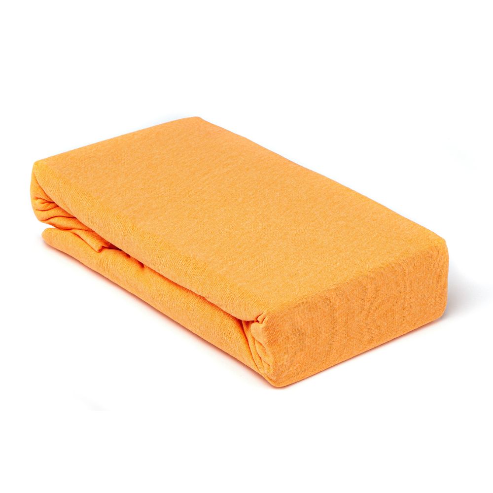 Oferte la Husa saltea Jersey orange, cu elastic, bumbac 100%, 100 x 200 cm