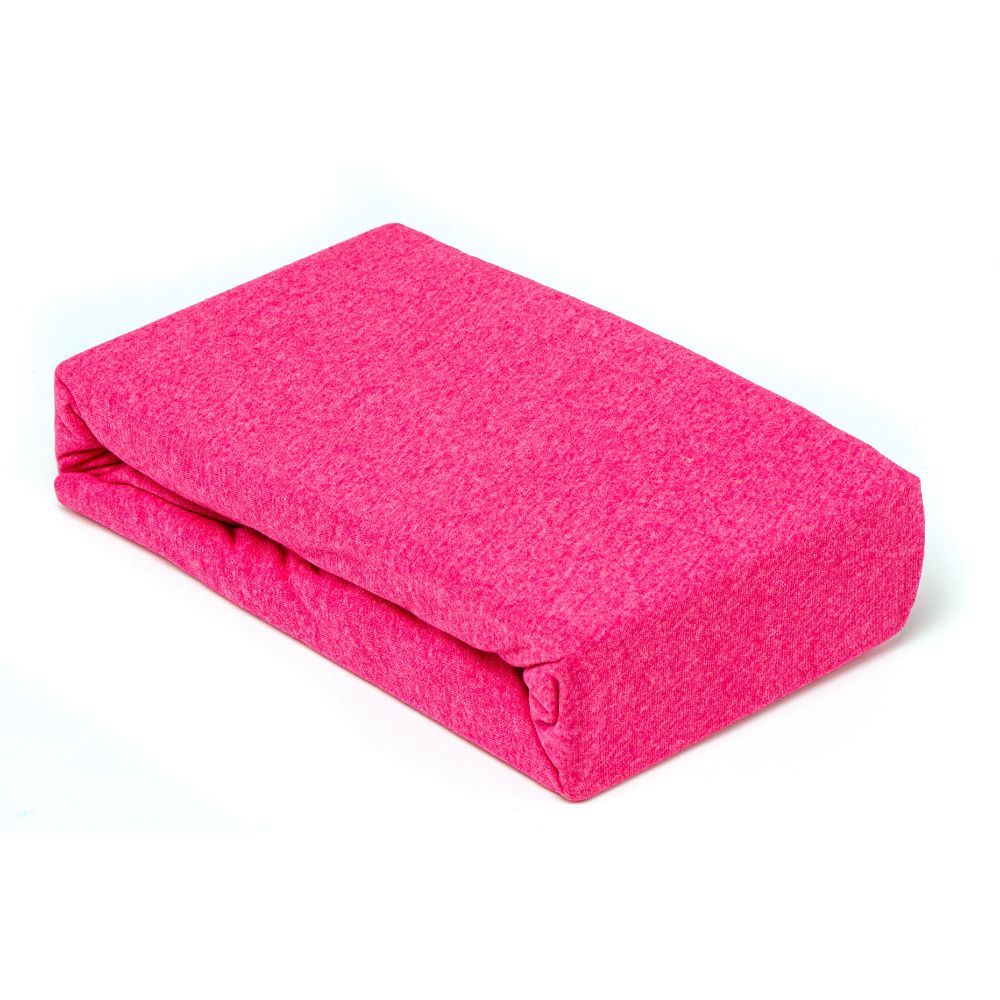 Oferte la Husa saltea Jersey fucsia, cu elastic, bumbac 100%, 140 x 200 cm