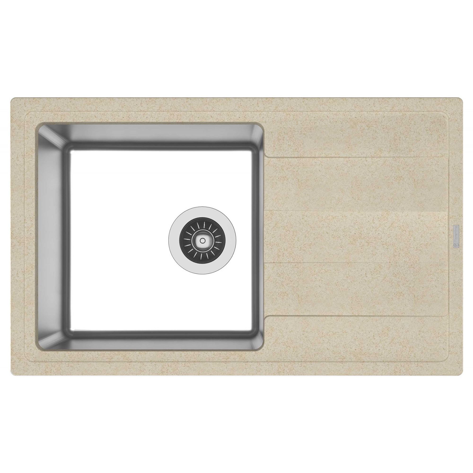 Oferte la Chiuveta bucatarie Florentina Combi, inox/compozit, 1 cuva, blat, 780 x 480 mm, bej