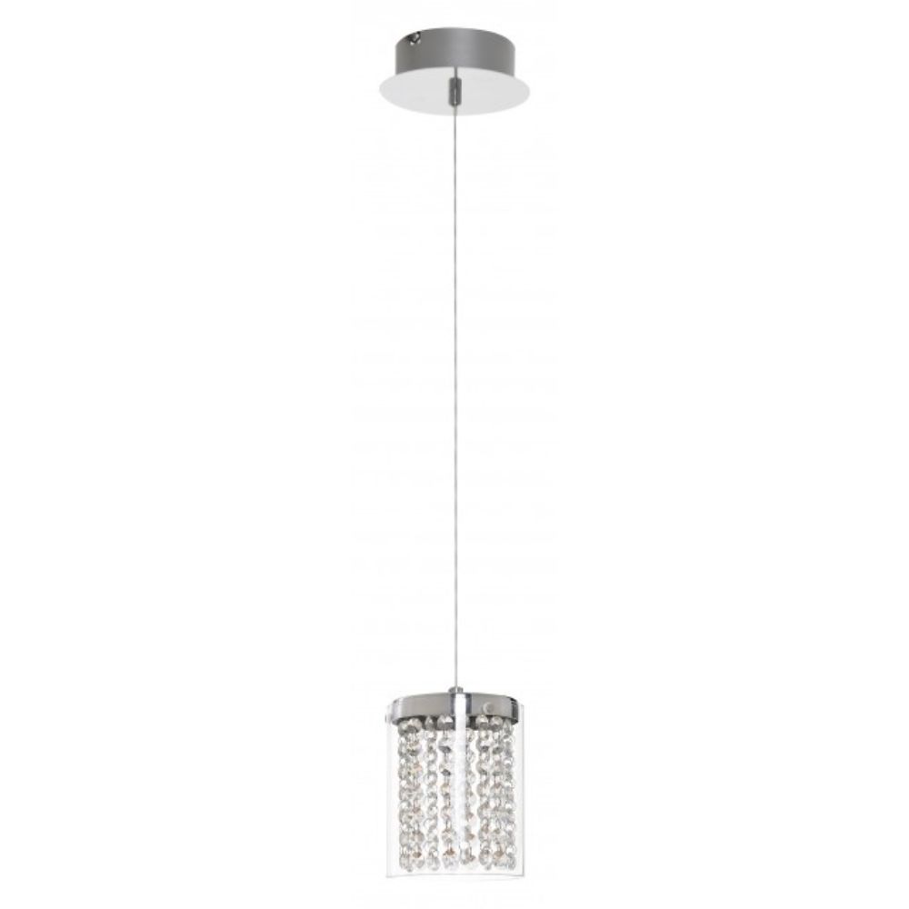 Oferte la Pendul Astrella, 1 x LED, 6W, H1200 X D 130 mm, crom + transparent