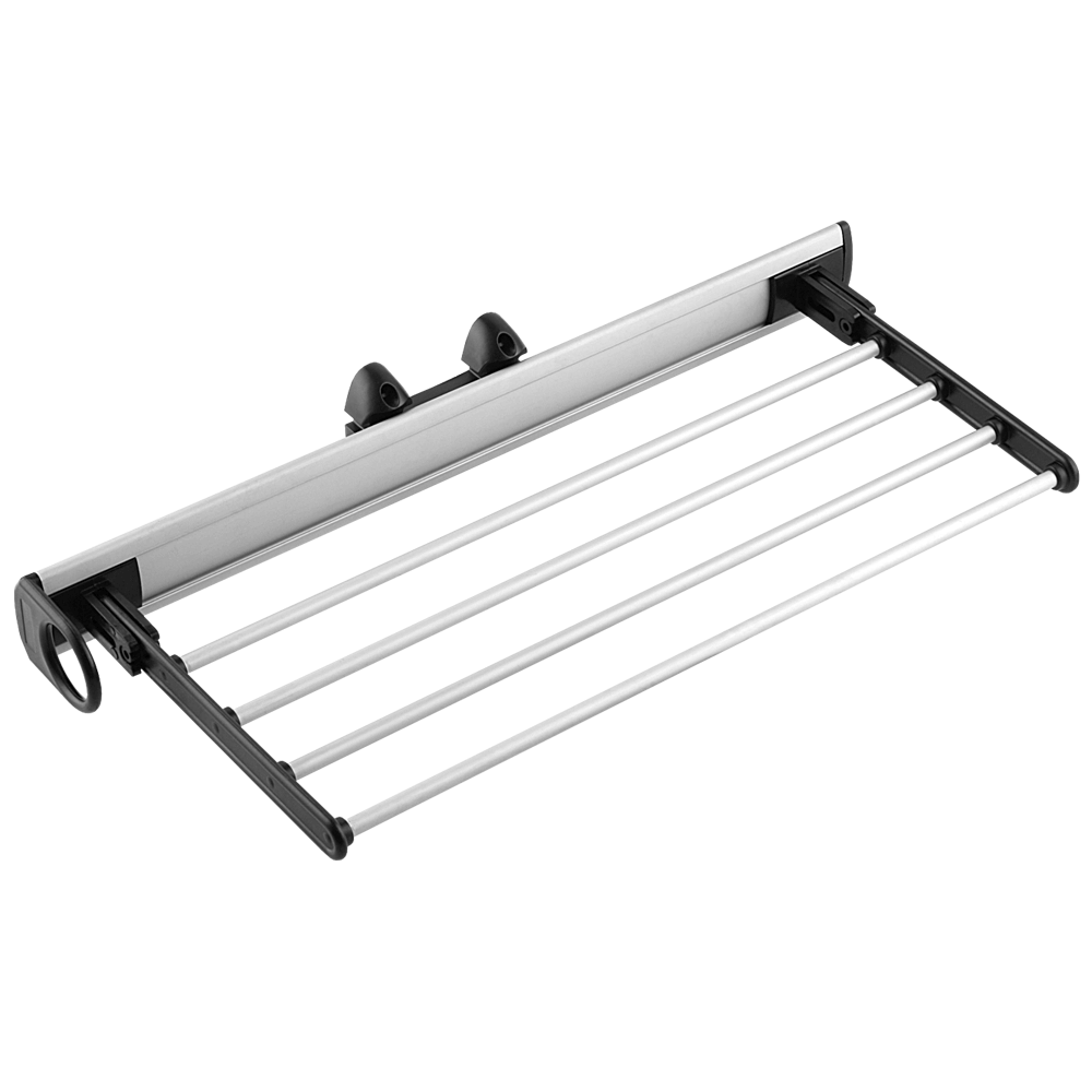 Oferte la Suport simplu pentru pantaloni, aluminiu/plastic, negru mat, 450 x 215 x 81 mm