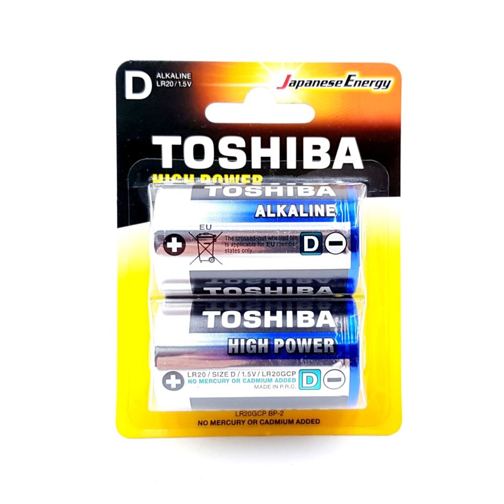 Oferte la Baterii Toshiba High Power, alcaline, D/R20, blister 2 bucati