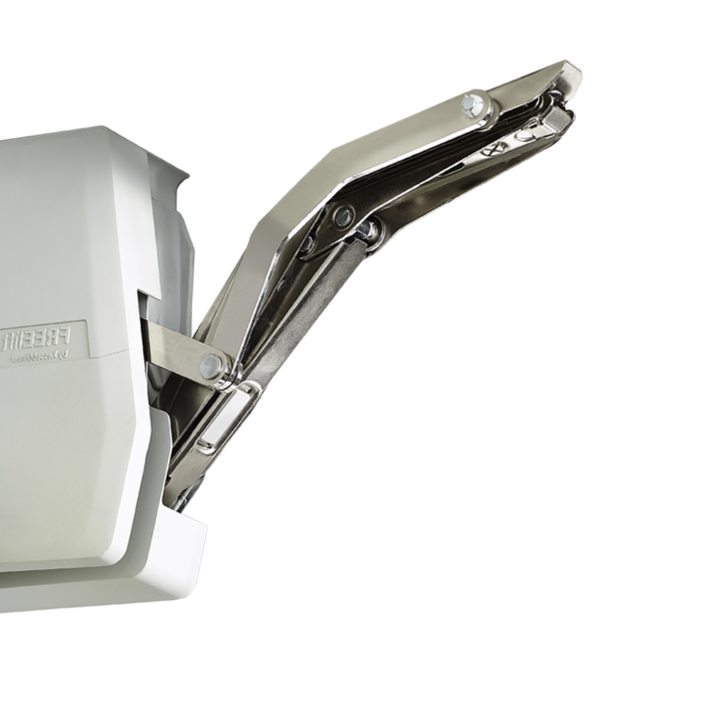 Oferte la Mecanism deschidere usi dulap Kesseboehmer Free Flap Mini tip B, H front 200 - 450 mm, 90° / 107°, gri
