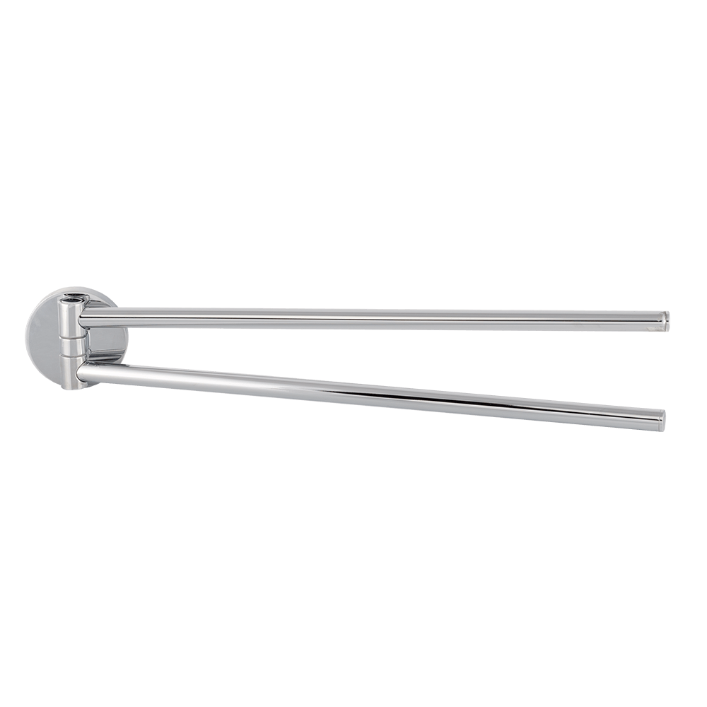 Oferte la Suport prosop Romtatay Martins, 2 bare mobile, metal, argintiu, 6 x 2,5 x 38 cm