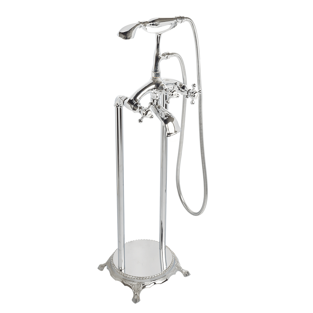 Oferte la Baterie cada freestanding Sanotechnik Retro, cupru, crom, 99,5 x 33 x 11 cm 