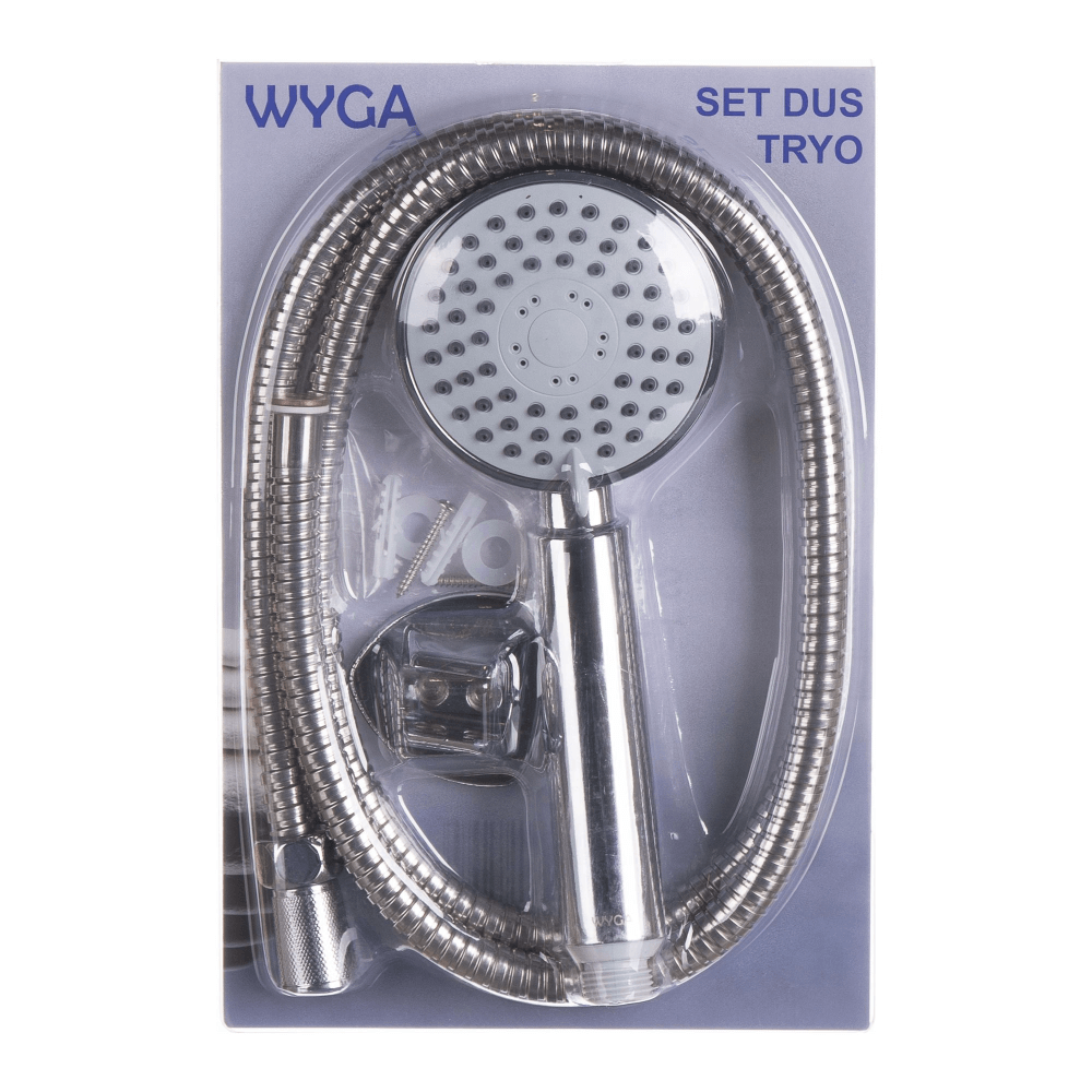 Oferte la Set dus Reecomer Wyga Tryo, argintiu, furtun de dus, 1,5 m