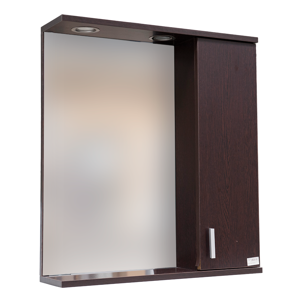 Oferte la Oglinda baie Sanitop Kronos, MDF infoliate/PAL, wenge, 1 dulap, 60 x 13 x 67,7 cm