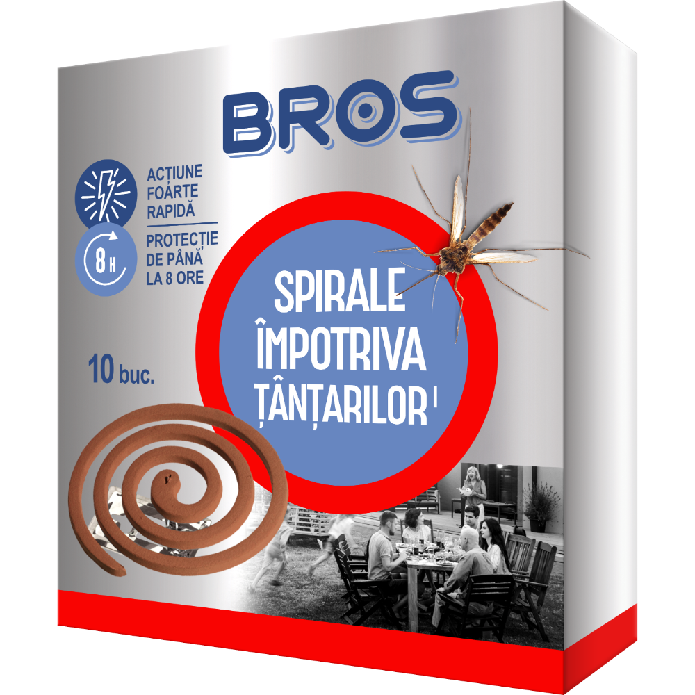 Oferte la Spirale fumigene anti tantari si anti capuse Bros, 10 bucati