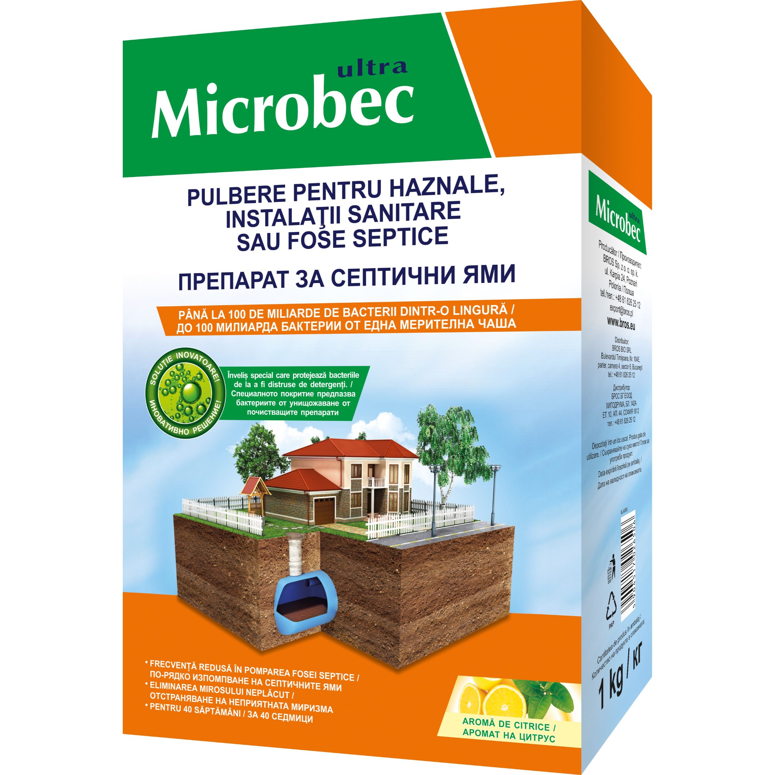 Oferte la Tratament fose septice Bros Microbec, 1 kg