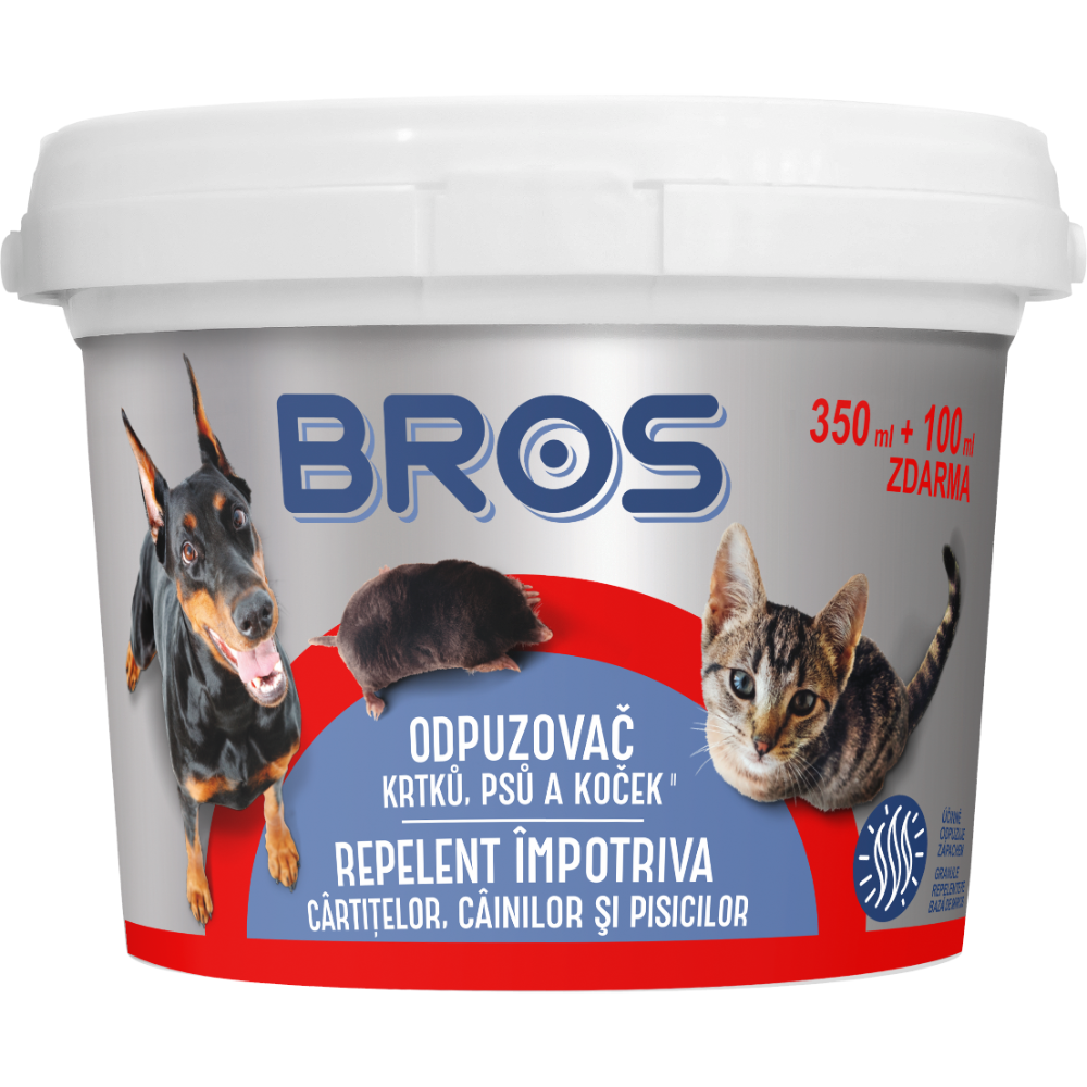 Oferte la Granule repelante pe baza de miros pentru caini si pisici Bros, 350 ml
