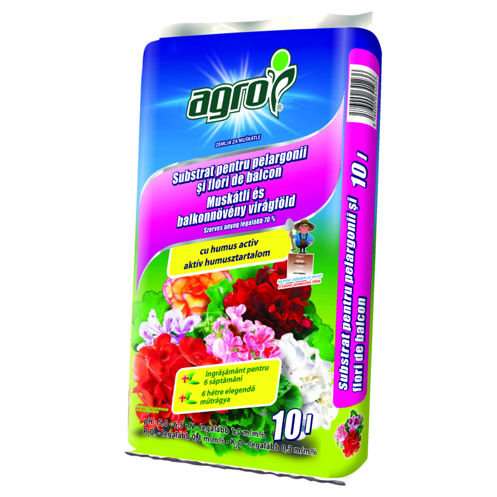 Oferte la Pamant pentru muscate si flori de balcon Agro CS, 10 l