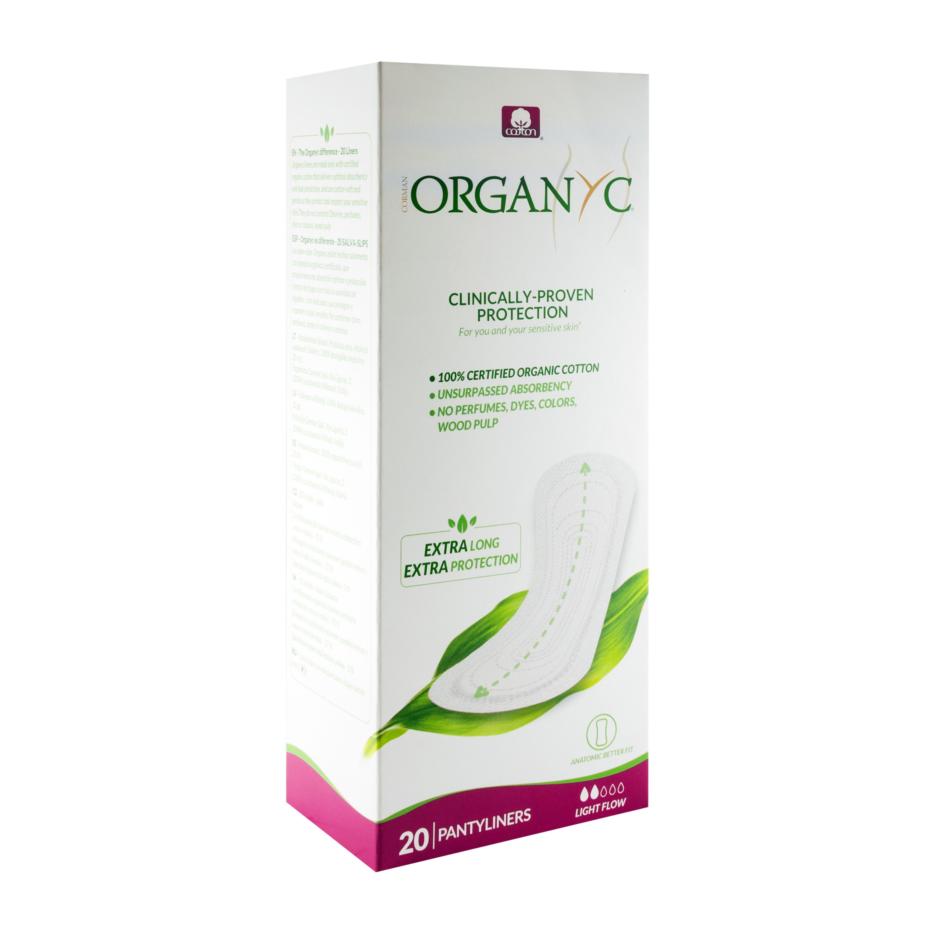 Oferte la Absorbante zilnice Maxi din bumbac organic 20 buc Organyc