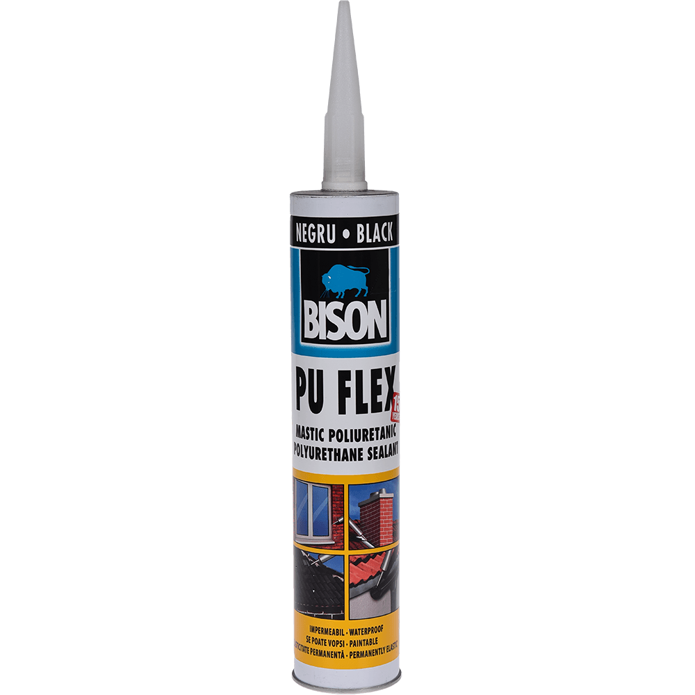 Oferte la Mastic poliuretanic Bison PU Flex, negru, 300 ml