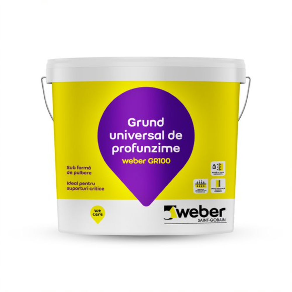 Oferte la Grund universal de profunzime, interior/exterior, Weber GR100, alb, 5 kg