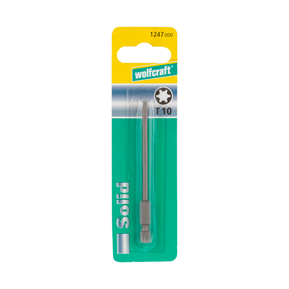 Oferte la Bit solid Wolfcraft, Torx, T10, 1 buc, 89 mm