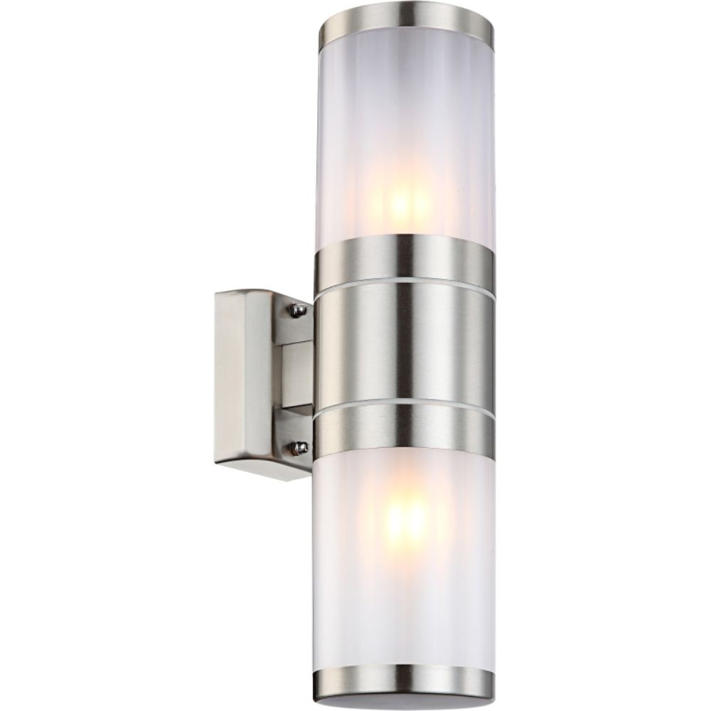 Oferte la Aplica exterior Xeloo, inox, doua surse de iluminat, IP44, 2 x 60 W, 102 x 155 x 37 mm