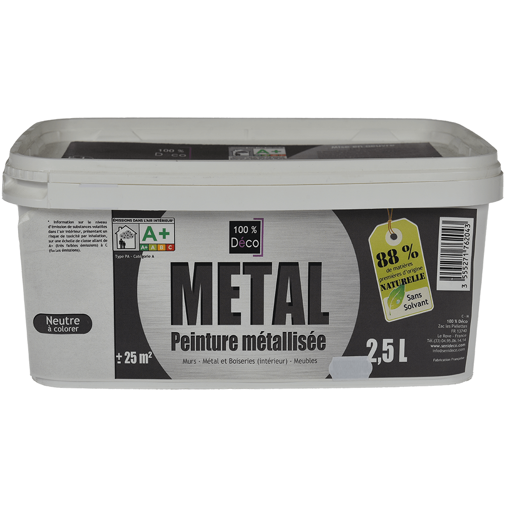 Oferte la Vopsea decorativa cu efect metalizat, Senideco Metal, baza neutra, 2.5 L