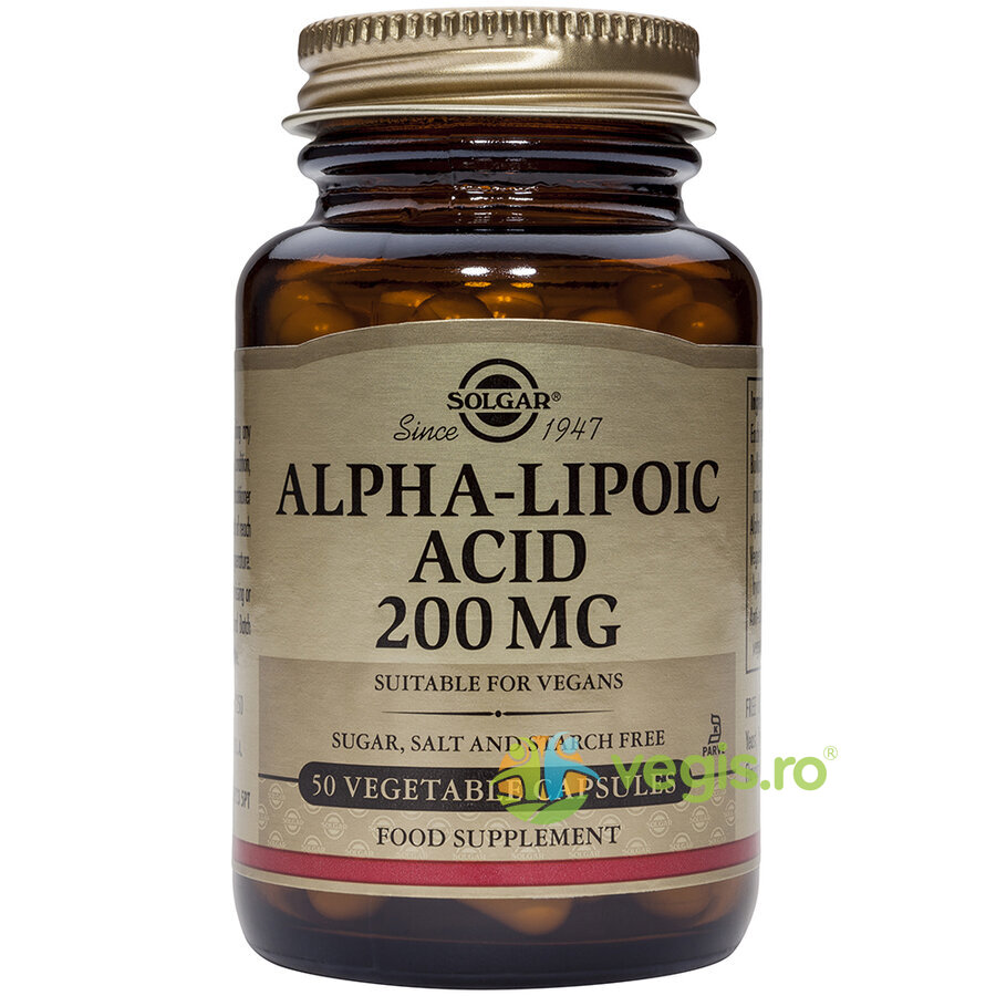 Oferte la Alpha Lipoic Acid 200mg 50cps Vegetale