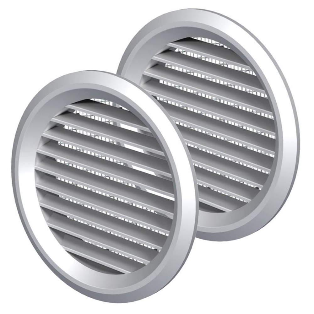 Oferte la Set 2 grile circulare Vents, ABS, gri, 80 mm