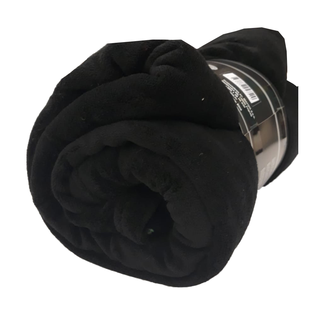 Oferte la Patura pufoasa Coral Fleece, poliester, negru, 150 x 200 cm