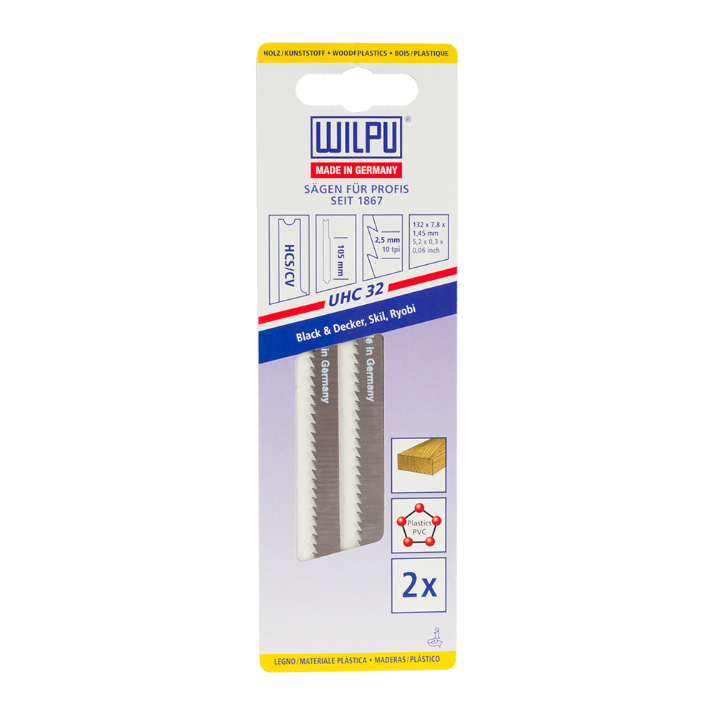 Oferte la Set doua lame pentru fierastrau Wilpu, 132/105 x 4 mm