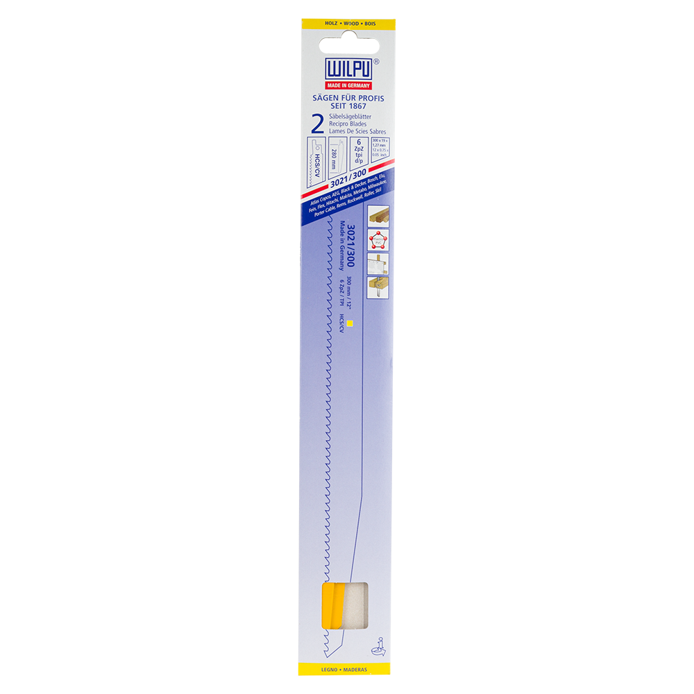 Oferte la Set 2 lame fierastrau Wilpu, HCS/CV, 280 x 4.2 mm