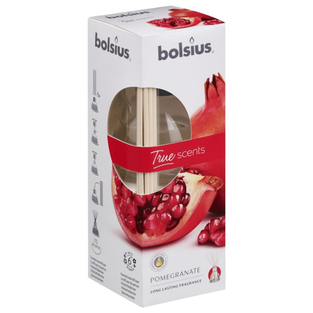 Oferte la   Odorizant cu betisoare Bolsius True Moods, rodie, 45 ml