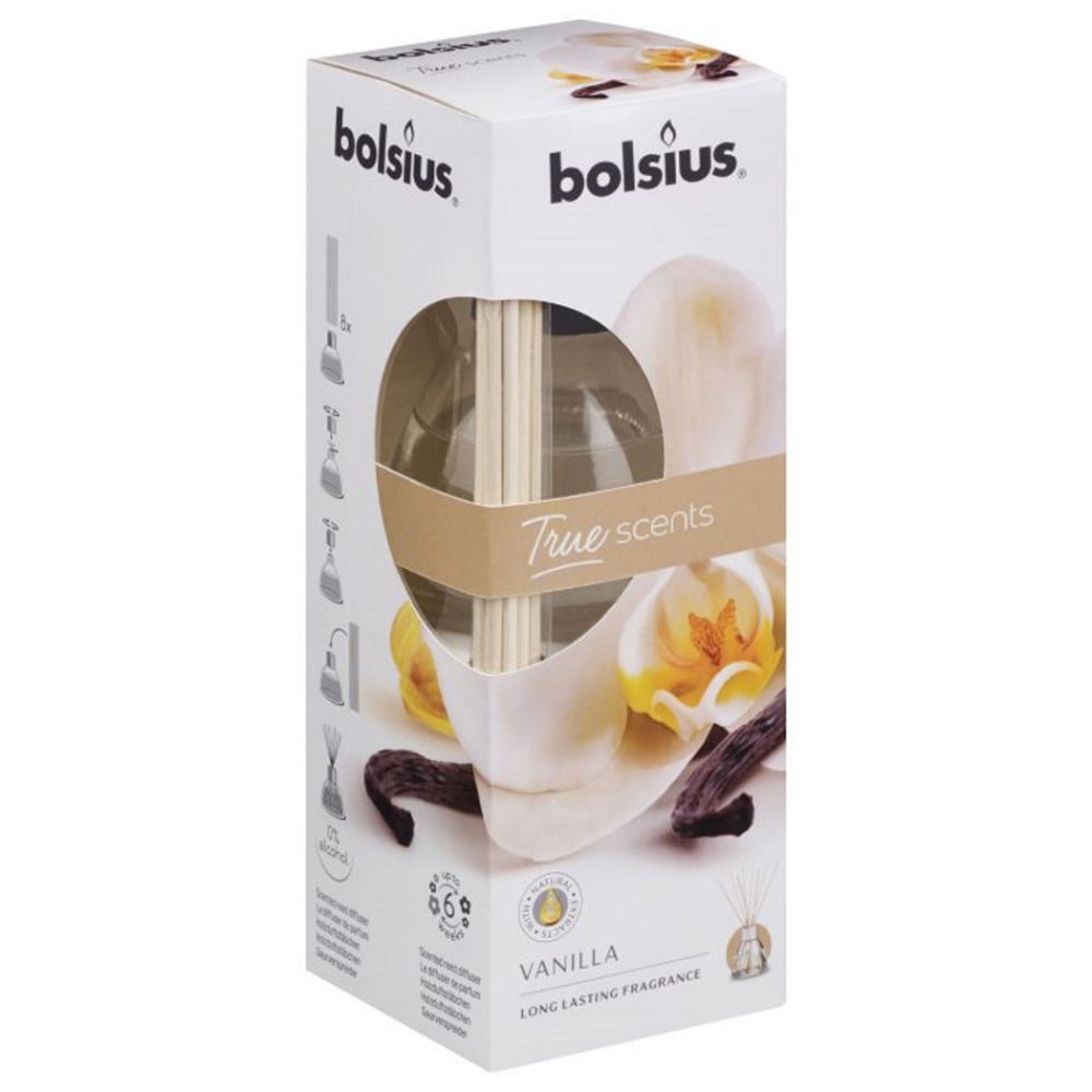 Oferte la  Odorizant cu betisoare Bolsius True Moods, vanilie, 45 ml