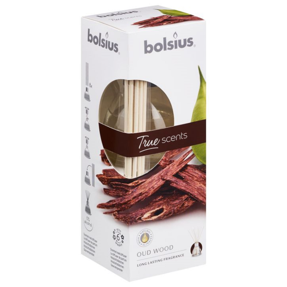Oferte la Odorizant cu betisoare Bolsius True Moods, lemn de oud, 45 ml