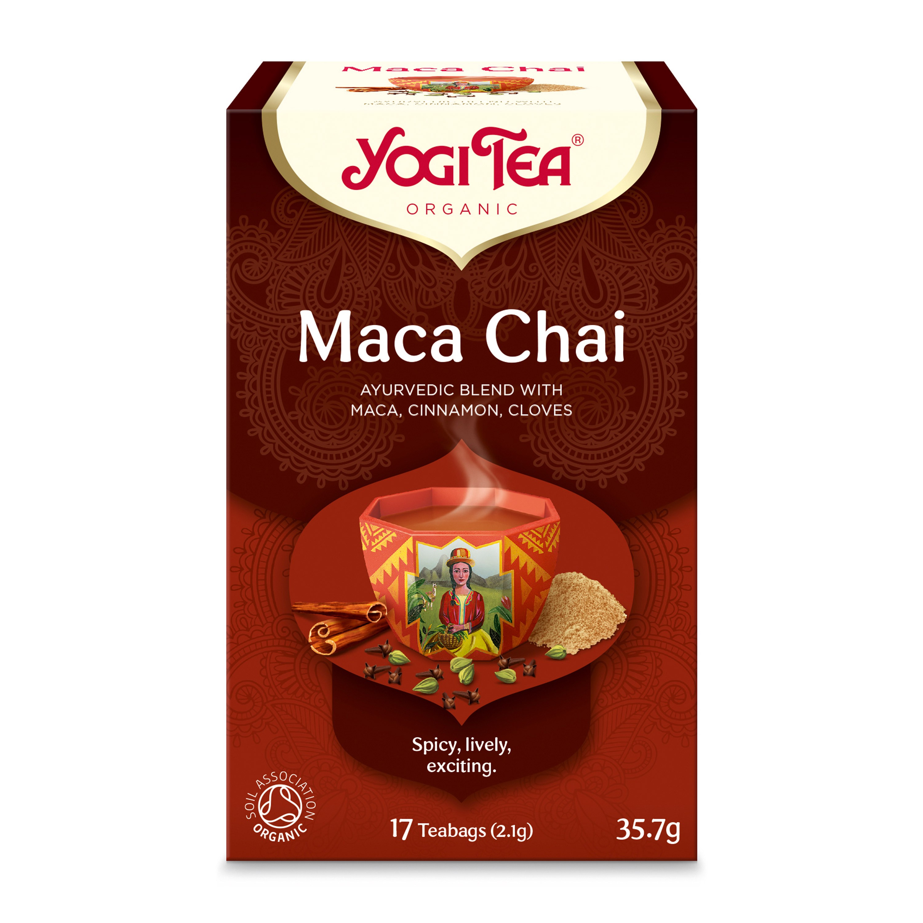 Oferte la Ceai bio Maca Chai, 17x2.1g (35.7g) Yogi Tea