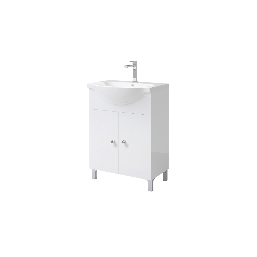 Oferte la Baza cu lavoar Savini Due, MDF-PAL, alb, 56.5 x 42,5 x 88.5 cm