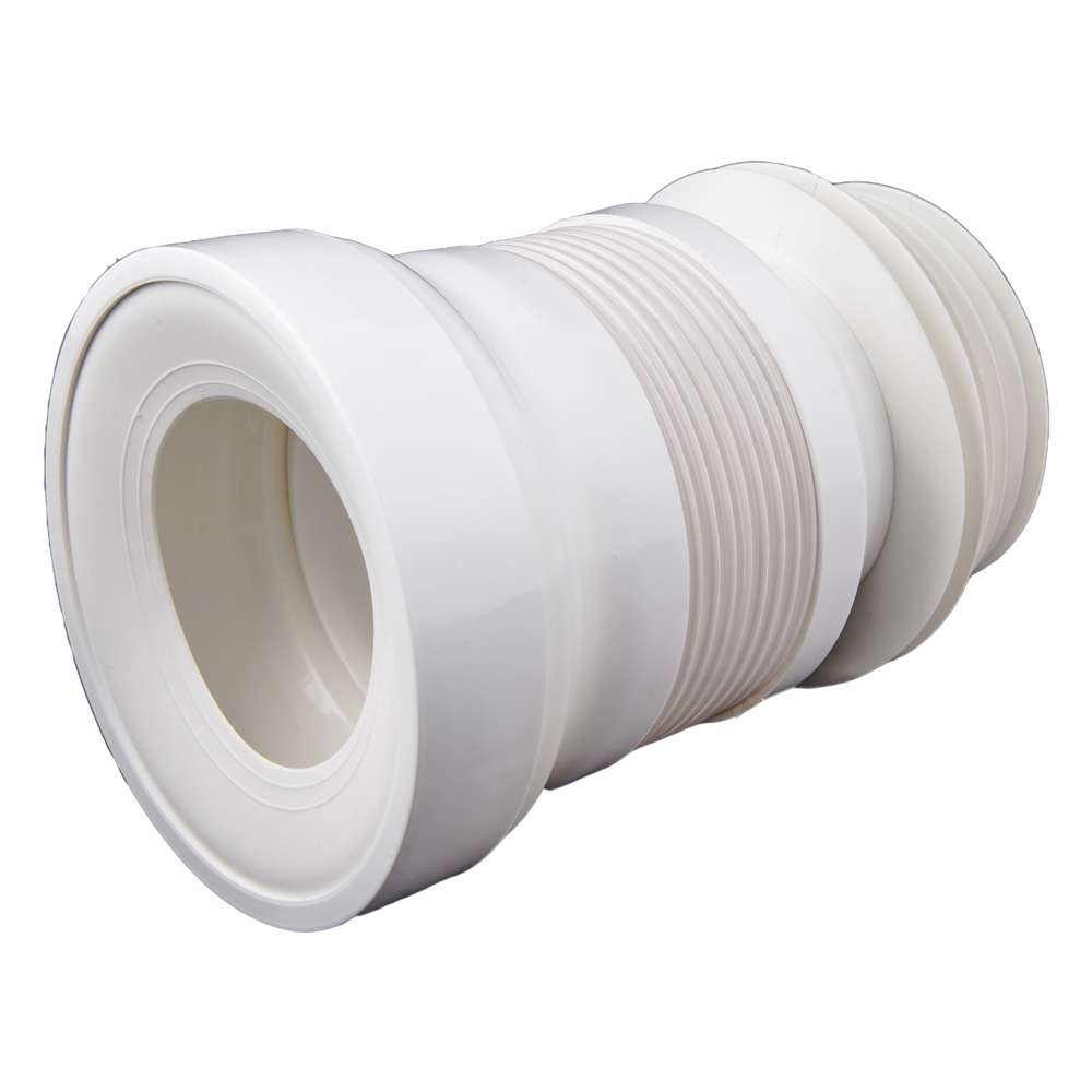Oferte la Racord flexibil WC TE-MA Romania, polipropilena/PVC, alb, 20-30 cm