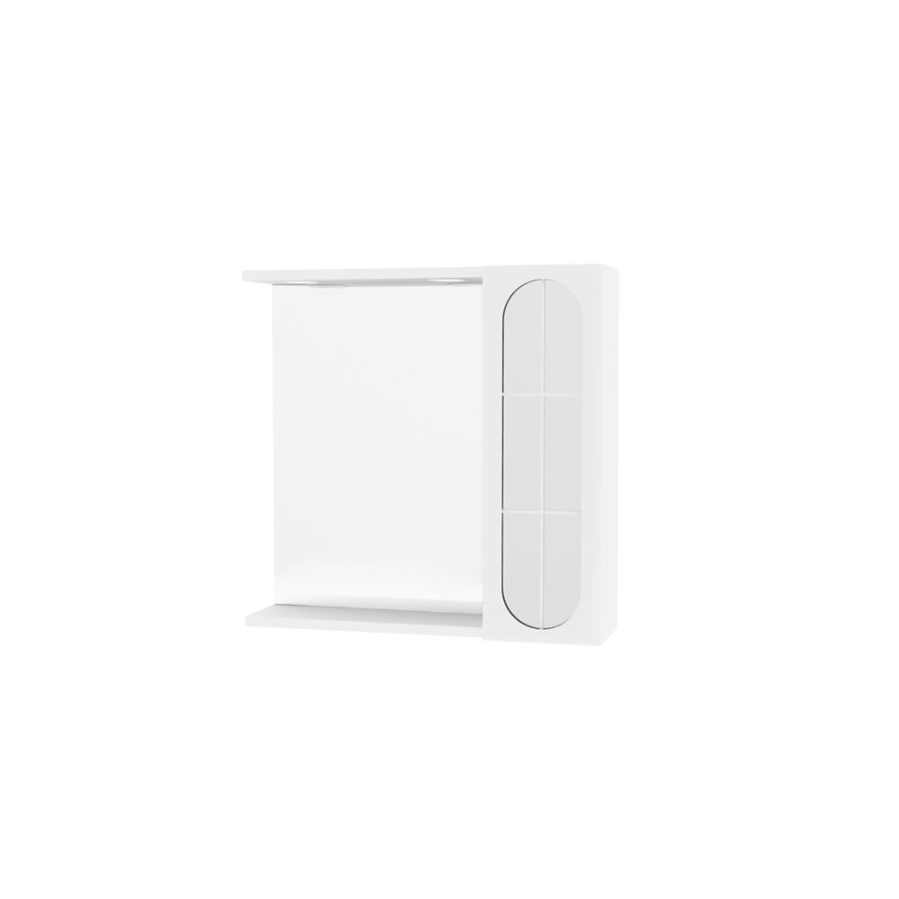 Oferte la Oglinda cu dulap pentru baie Savini Due, PAL, front cu model,  alb, 57.1 x 58.4 x 15.1 cm