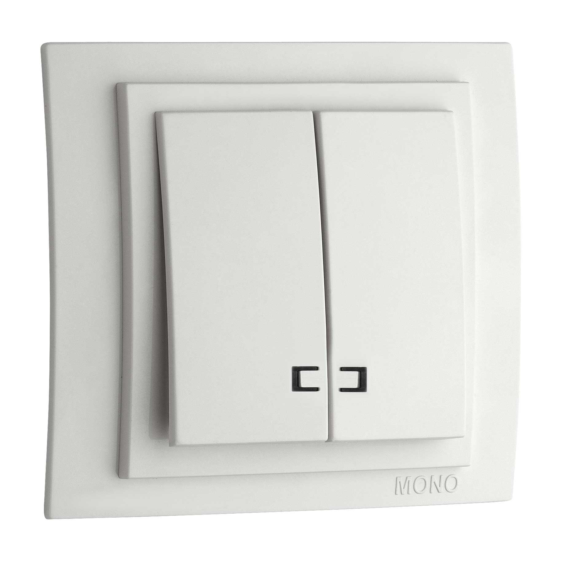 Oferte la Intrerupator dublu cu LED Larissa, IP20, alb