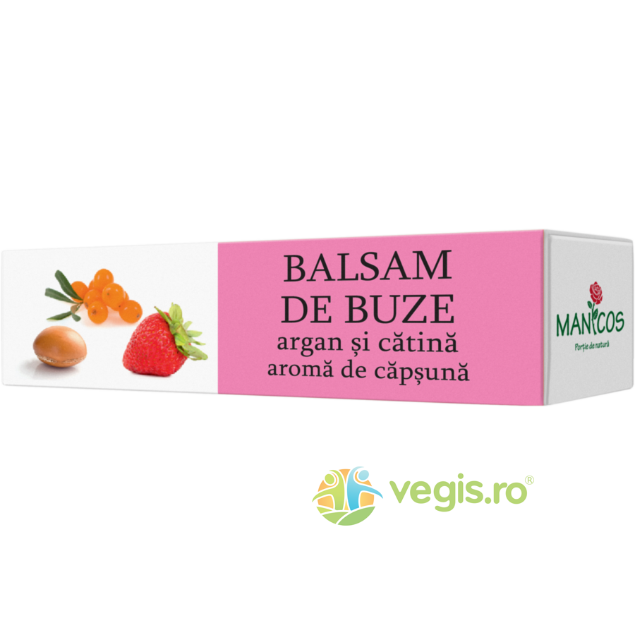 Oferte la Balsam de Buze cu Ulei de Argan, Extract Uleios de Catina si Aroma de Capsuna 4.8g