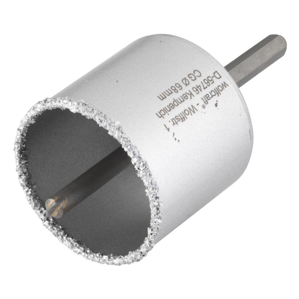 Oferte la Carota diamantata Wolfcraft, cu ax hexagonal si burghiu centrare, 68 mm