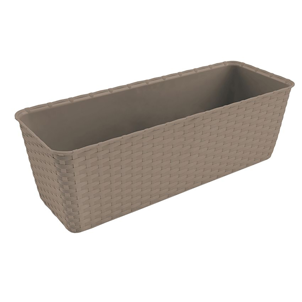 Oferte la Jardiniera ratan Stefanplast, plastic, gri, 9.2 L, 49 cm
