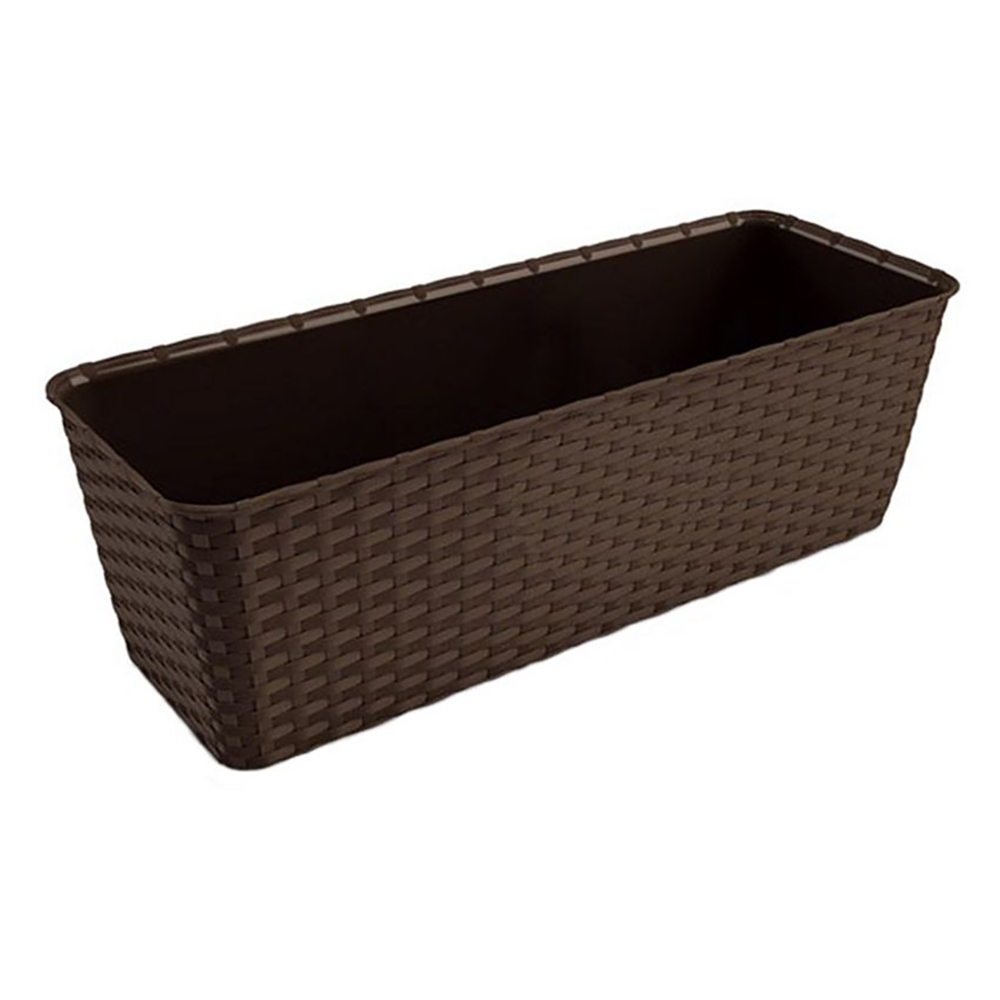 Oferte la Jardiniera ratan Stefanplast, plastic, moka, 9.2 L, 49 cm
