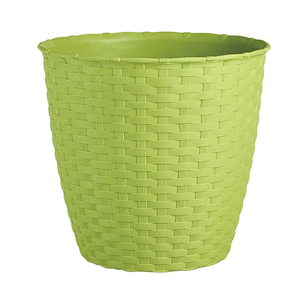 Oferte la Ghiveci ratan Stefanplast, plastic, verde, 11 L, diametru 28.6 cm, 26 cm